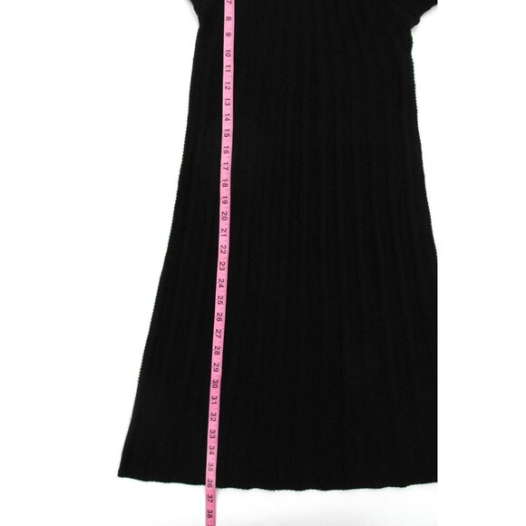 Calvin Klein Ribbed Knit Dress Womens Small Black Cap Sleeve Minimalist 90s Y2K - Picture 11 of 11